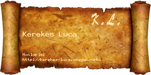Kerekes Luca névjegykártya